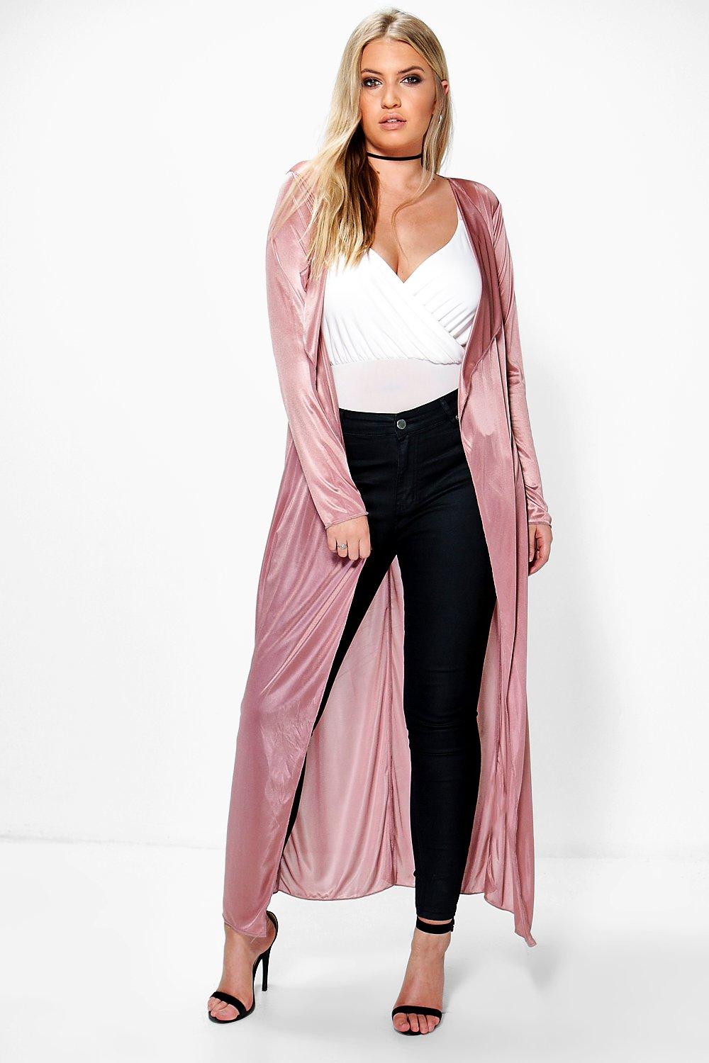 Satin on sale duster coat